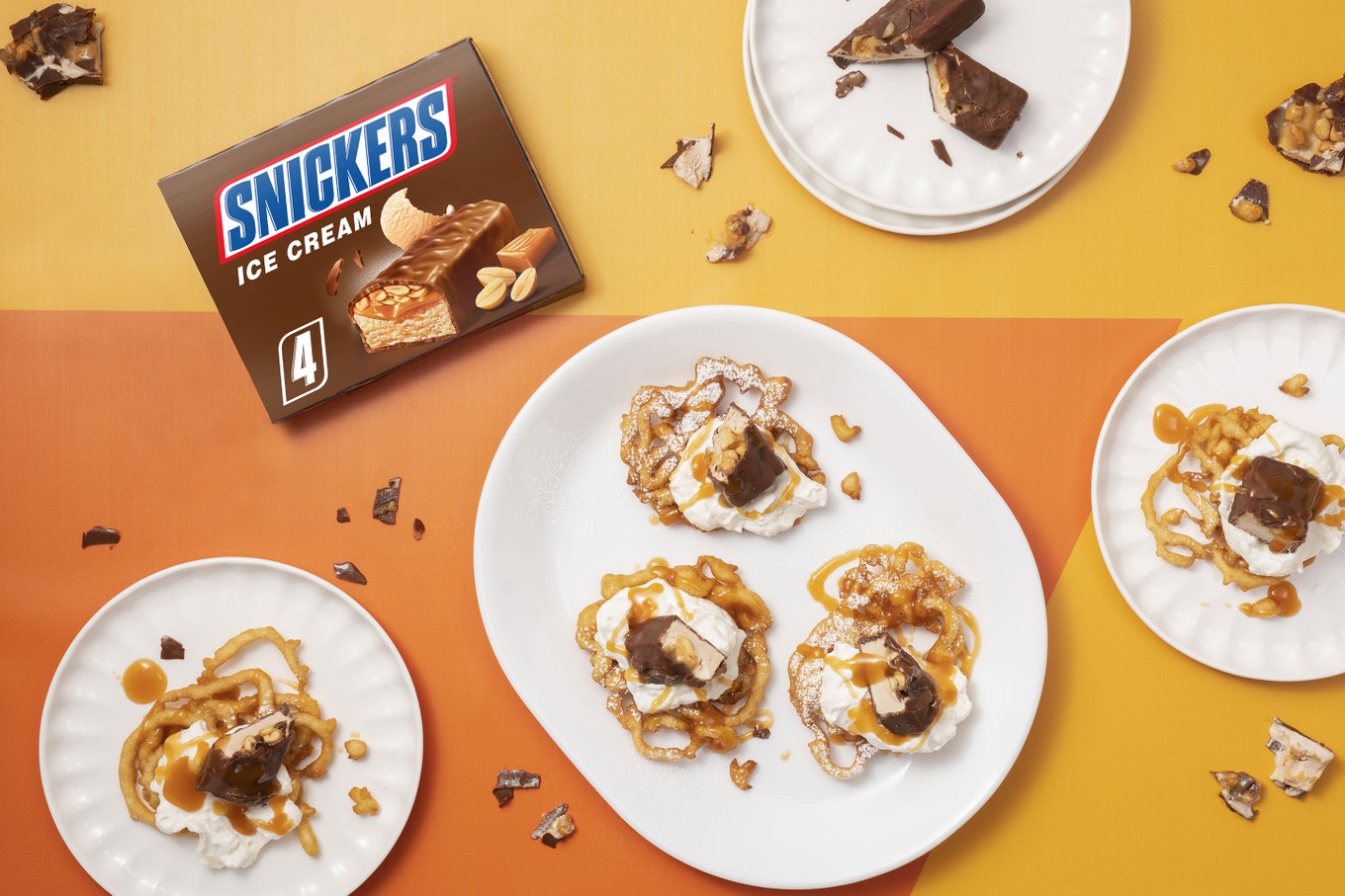 Snickers funnel cakes