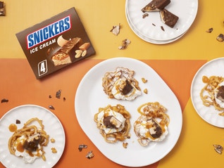 Snickers funnel cakes