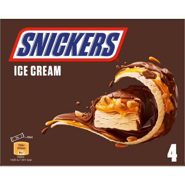 SNICKERS Barra Gelato Formato Multiplo x4 (4 x 48g)